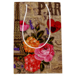 Eiffelturm Vintag Französisch Mittlere Geschenktüte