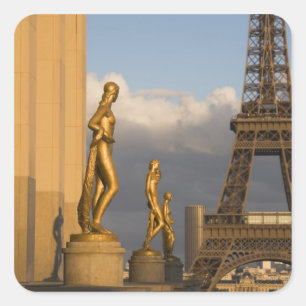 Eiffelturm vom Palais de Chaillot, Paris, Quadratischer Aufkleber