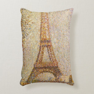 Eiffelturm von Georges Seurat, Vintage Fine Art Dekokissen