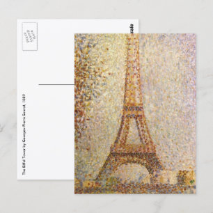 Eiffelturm von Georges Seurat, Vintage Fine Art Postkarte