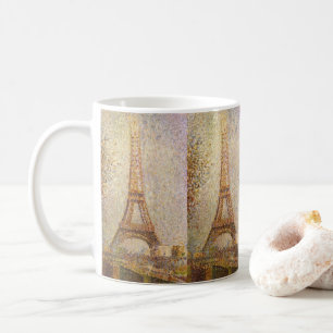 Eiffelturm von Georges Seurat, Vintage Kunst Kaffeetasse