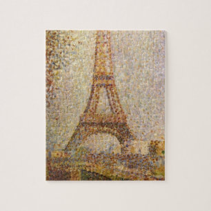 Eiffelturm von Georges Seurat, Vintage Kunst Puzzle