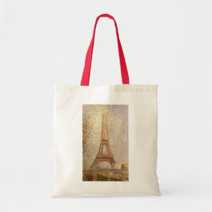 Eiffelturm von Georges Seurat, Vintage Kunst Tragetasche
