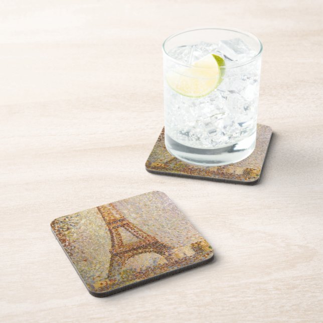 Eiffelturm von Georges Seurat, Vintage Kunst Untersetzer (Rechte Seite)