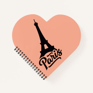 Eiffelturm von Paris (Frankreich) in Schwarz Notizbuch