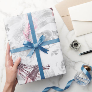 Eiffelturm vor den Orchideen Geschenkpapier