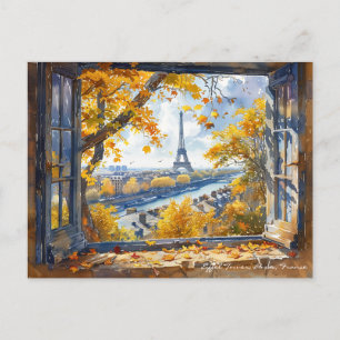 Eiffelturm Watercolor Paris - Frankreich Reisen Postkarte