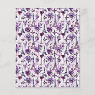 Eiffelturm & Watercolor Scrapbook Papier