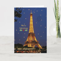 Eiffelturm Weihnachten, festliches Urlaubsfoto
