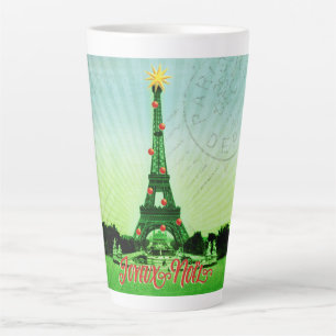 Eiffelturm-Weihnachtscollage Milchtasse