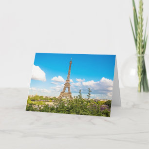 Eiffelturm-Wolken-Fotografie-Anmerkungs-Karte Karte