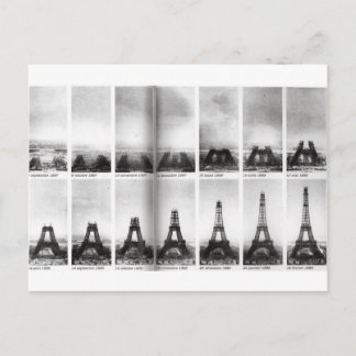 Eiffelturmbau Postkarte