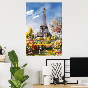 Eiffelturmblüten im Springtime Paris Poster