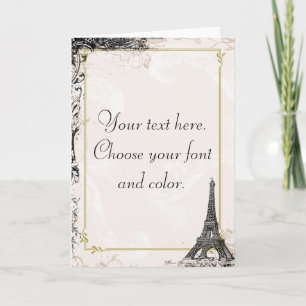 Eiffelturmkarten im Vintagen Stil Karte
