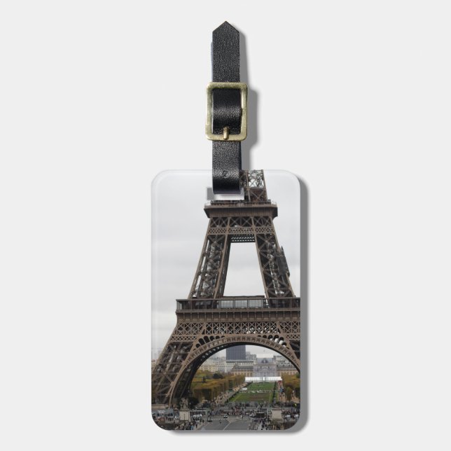 Eiffelturmlandschaft, Gepäckmarke für Denkmäler Gepäckanhänger (Vorderseite vertikal)