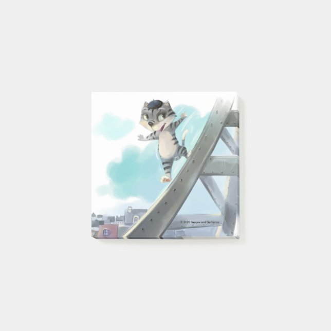 Eiffelturmnotizen 3" x 3" post-it klebezettel (Vorderseite)