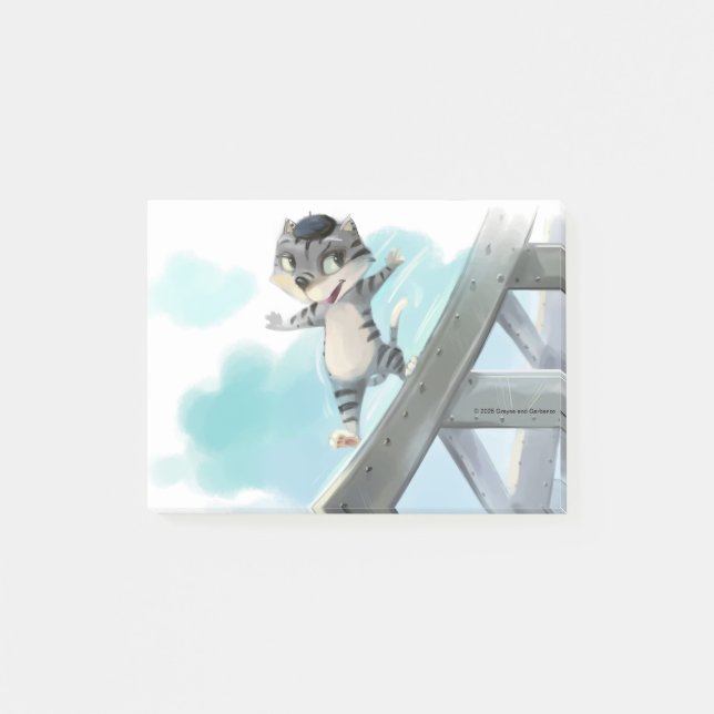 Eiffelturmnotizen 4" x 3" post-it klebezettel (Vorderseite)