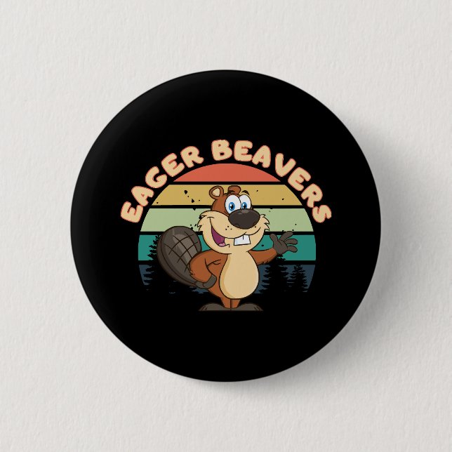 Eifrige Biber Button (Vorderseite)