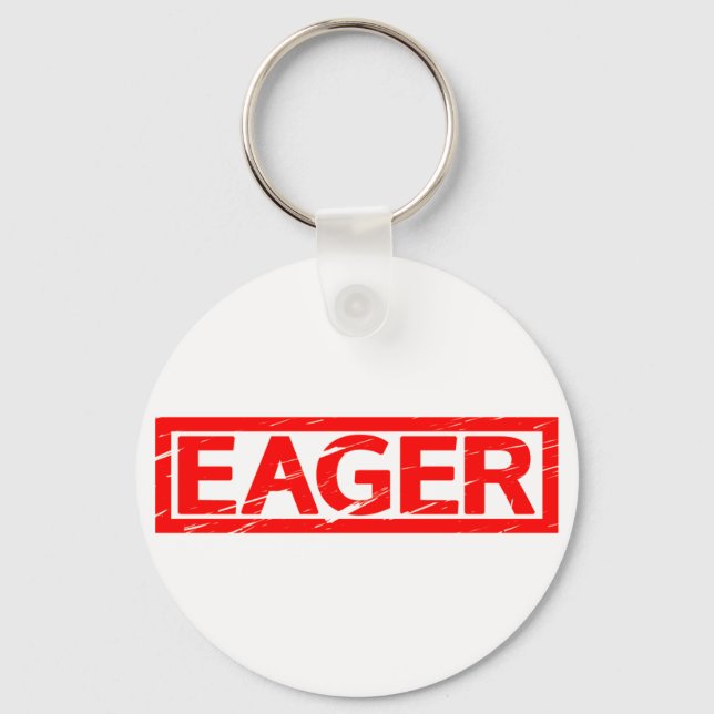 eifrige Briefmarke Schlüsselanhänger (Vorderseite)