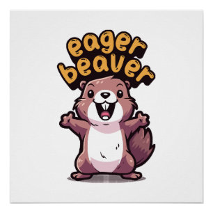 Eifriger Biber Poster