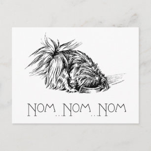 Eifriger Esser Peke Postkarte