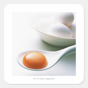 Eigelb Quadratischer Aufkleber