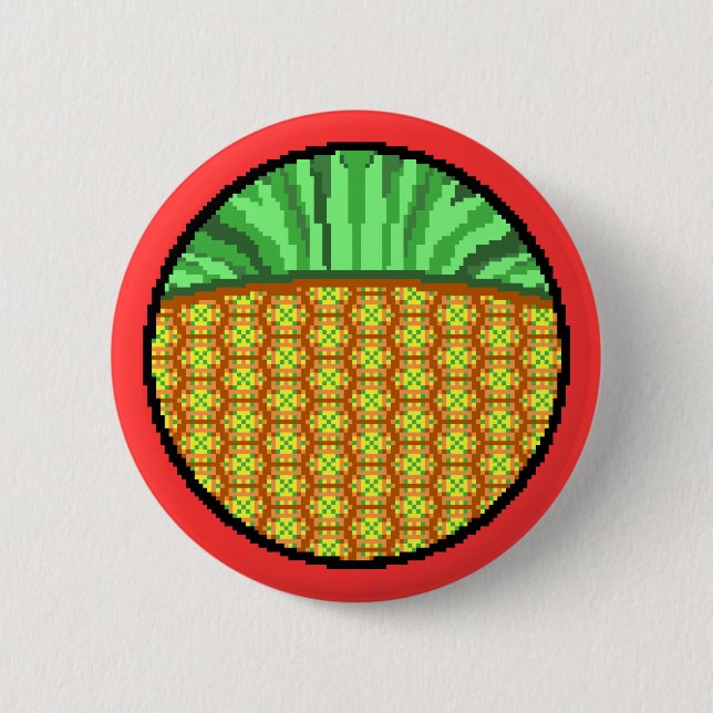 Eigenartige Ananas Button (Vorderseite)