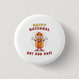 Eigenartiger National Hot Dog Day Pin-Button Button