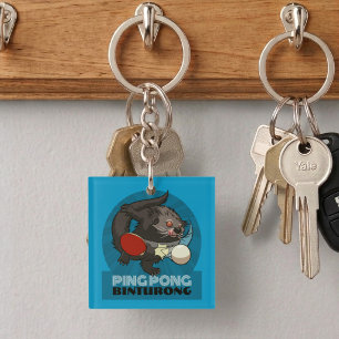 Eigenartiger Ping Pong Binturong Tischtennisspiele Schlüsselanhänger