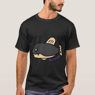 Eigenartiges Fischmuster T-Shirt