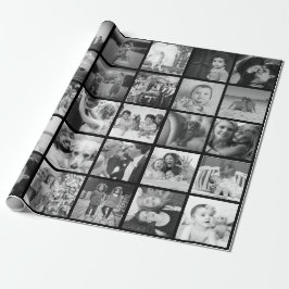 Eigene 30-Foto Collage Geschenkidee erstellen Geschenkpapier
