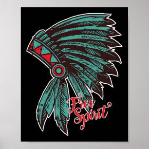 Eigene Amerikanische Ureinwohner Freie Geist Phant Poster