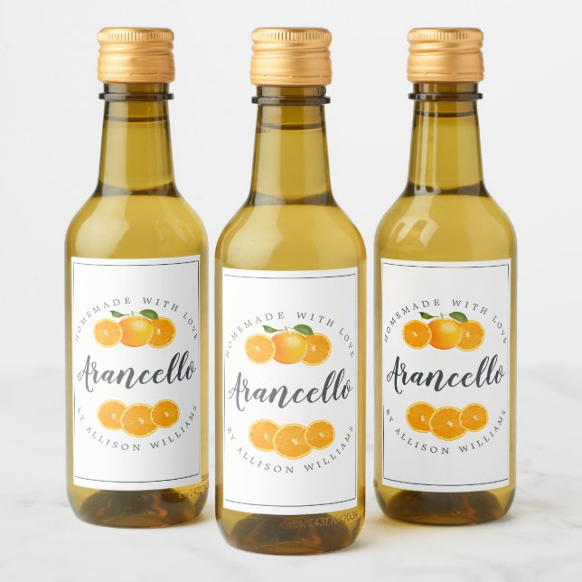 Eigene Arancello-Marke Weinetikett (Flaschen)