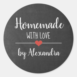 Eigene Ausführung mit Liebe-Chalkboard-Skript für  Runder Aufkleber