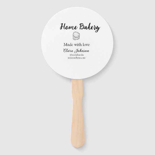 Eigene Bäckerei fügen Sie Ihren eigenen Textnamen  Fächer (Vorderseite)