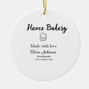 Eigene Bäckerei fügen Sie Ihren eigenen Textnamen Keramik Ornament