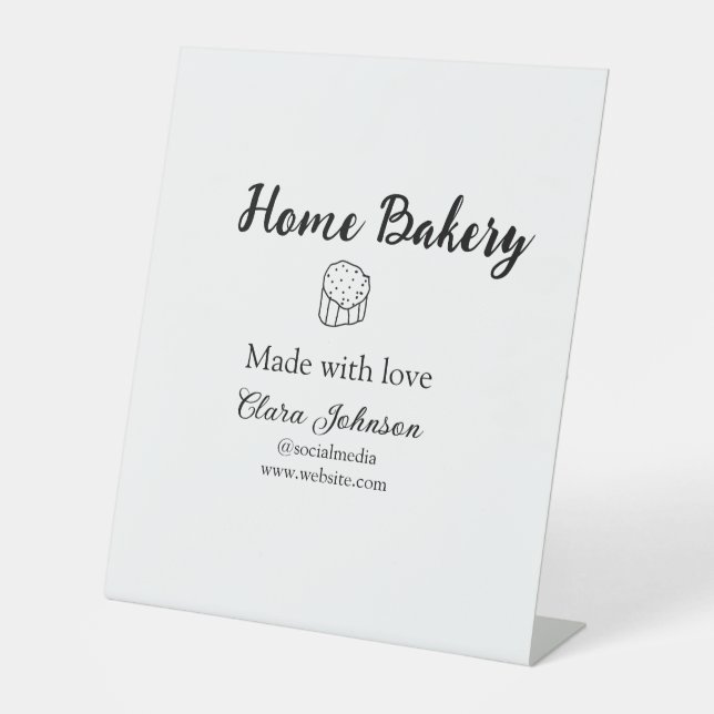 Eigene Bäckerei fügen Sie Ihren eigenen Textnamen  Sockelschild (Vorderseite)