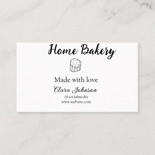 Eigene Bäckerei fügen Sie Ihren eigenen Textnamen  Visitenkarte (Vorderseite)