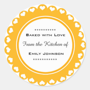 Eigene Backwaren mit Liebe-Aufklebern Geschenkmark Runder Aufkleber