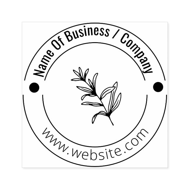 Eigene Beauty Monogram Logo für Ihr Unternehmen un Gummistempel (Prägung)