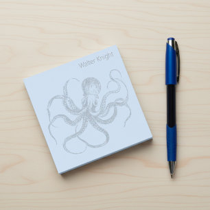 Eigene benutzerdefinierte Namens-Oktopus-Haftnotiz Post-it Klebezettel