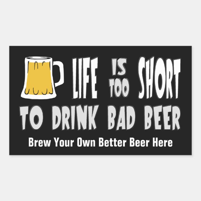 Eigene Bieraufkleber oder eigene Bieraufkleber Rechteckiger Aufkleber (Vorderseite)