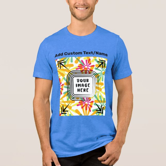 Eigene Bilddatei im Foto hier benutzerdefiniert hi Tri-Blend Shirt (Vorderseite)