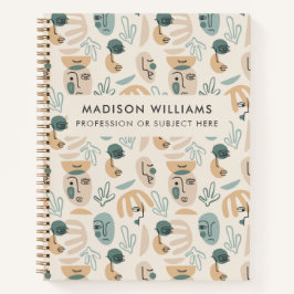 Eigene botanische Motive mit Personalisiertem Name Notizbuch