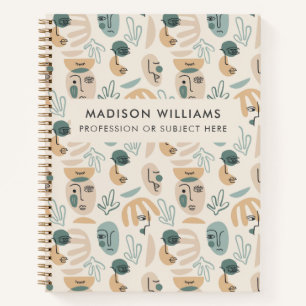 Eigene botanische Motive mit Personalisiertem Name Notizbuch