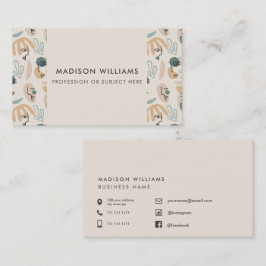Eigene botanische Motive mit Personalisiertem Name Visitenkarte