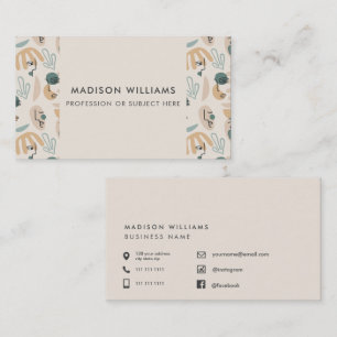 Eigene botanische Motive mit Personalisiertem Name Visitenkarte