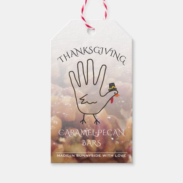 Eigene Caramel Pecan Bars Labels Geschenkanhänger (Vorderseite)