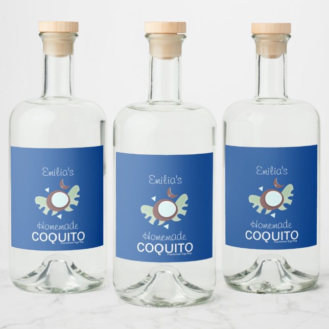 Eigene Coquito Rezept Business Branding Alkoholflaschenetikett (Flaschen)