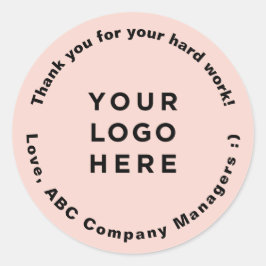 Eigene Dankbarkeit für Mitarbeiter Tagesgeschenke Runder Aufkleber